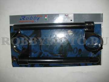 006-RI0055-N - высокие клипоны RobbyMotoEngineering для спорта, алюминий 6082, наклон 8 градусов, высота 35.5мм., вес 680гр, съемные рычаги.