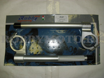 006-RI0046-A - высокие клипоны RobbyMotoEngineering для спорта, алюминий 6082, наклон 8 градусов, высота 35.5мм., вес 680гр, съемные рычаги.