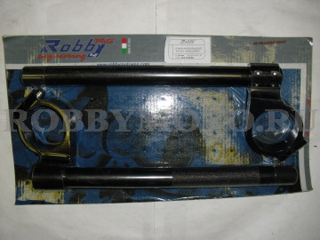 006-RI0050-N - высокие клипоны RobbyMotoEngineering для спорта, алюминий 6082, наклон 8 градусов, высота 35.5мм., вес 680гр, съемные рычаги.